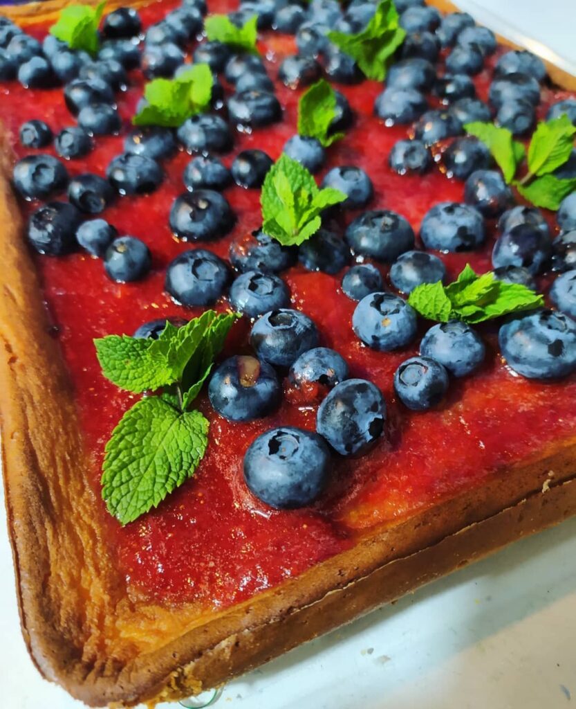 Tarta de queso y frutos rojos